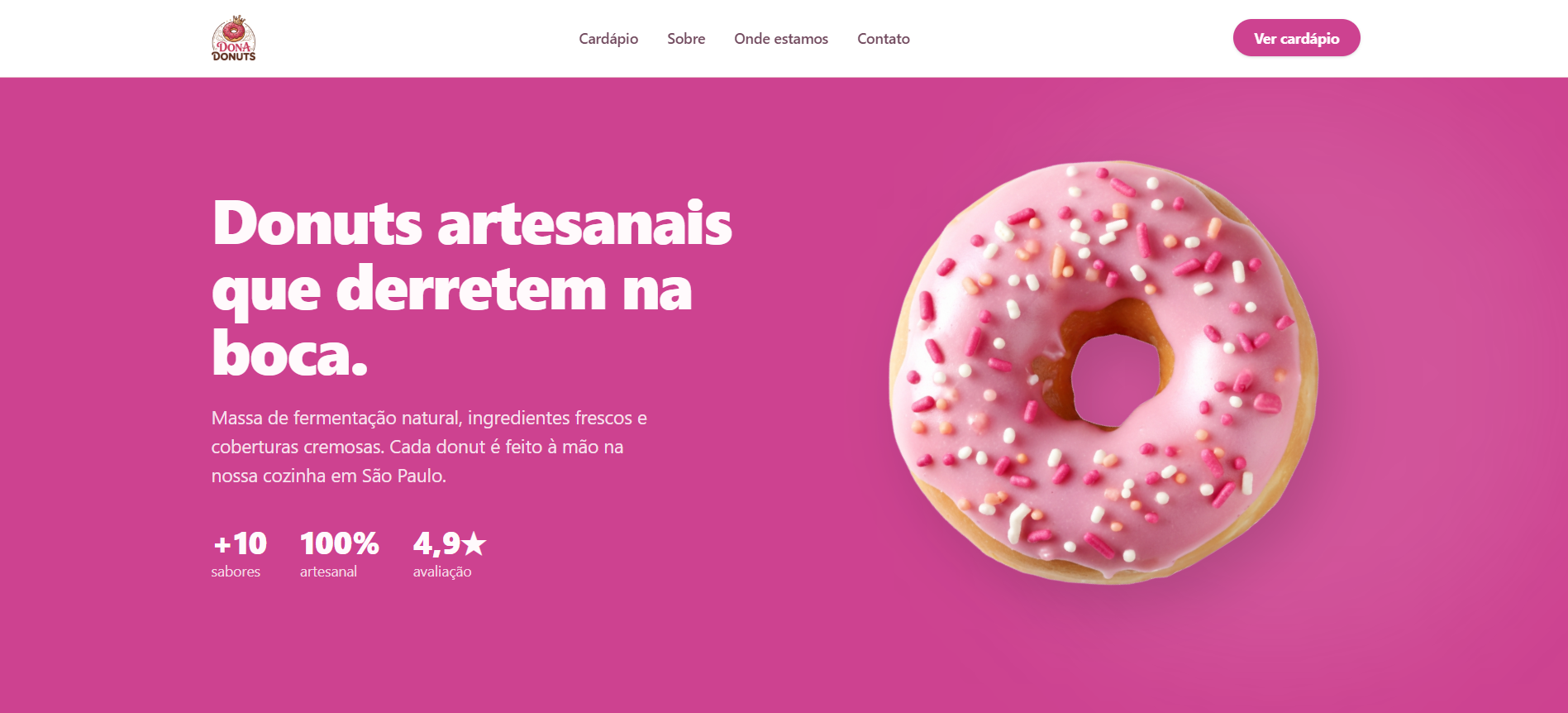 Site criado para Dona Donuts