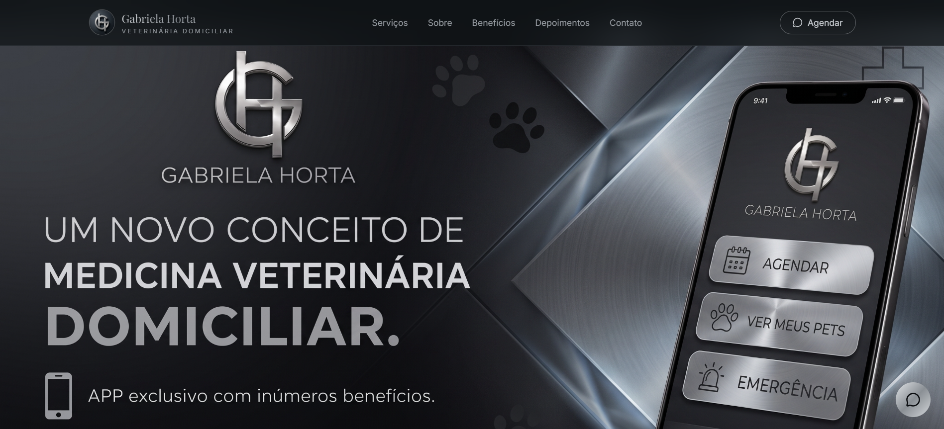 Site criado para Gabriela Horta